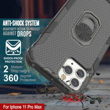 Charger l&#39;image dans la galerie, PunkCase pour étui iPhone 11 Pro Max [Série Magnetix 2.0] Coque transparente en TPU de protection avec béquille [Noir]
