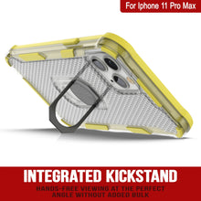 Charger l&#39;image dans la galerie, Coque PunkCase pour iPhone 11 Pro Max [Série Magnetix 2.0] Coque de protection transparente en TPU avec support [Jaune]
