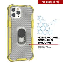 Load image into Gallery viewer, Coque PunkCase pour iPhone 11 Pro [Série Magnetix 2.0] Coque de protection en TPU transparent avec support intégré [Jaune]
