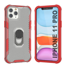 Load image into Gallery viewer, Coque PunkCase pour iPhone 11 Pro [Série Magnetix 2.0] Coque transparente en TPU de protection avec béquille [Rouge]
