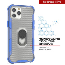 Load image into Gallery viewer, Coque PunkCase pour iPhone 11 Pro [Série Magnetix 2.0] Housse de protection transparente en TPU avec support intégré [Bleu]
