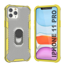 Load image into Gallery viewer, Coque PunkCase pour iPhone 11 Pro [Série Magnetix 2.0] Coque de protection en TPU transparent avec support intégré [Jaune]
