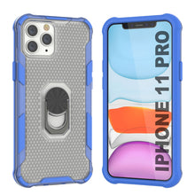 Load image into Gallery viewer, Coque PunkCase pour iPhone 11 Pro [Série Magnetix 2.0] Housse de protection transparente en TPU avec support intégré [Bleu]
