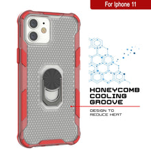 Charger l&#39;image dans la galerie, Coque PunkCase pour iPhone 11 [Série Magnetix 2.0] Housse de protection transparente en TPU avec support [Rouge]
