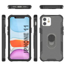 Charger l&#39;image dans la galerie, PunkCase pour iPhone 11 [Série Magnetix 2.0] Étui transparent en TPU de protection avec béquille [Noir]
