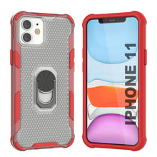 Charger l&#39;image dans la galerie, Coque PunkCase pour iPhone 11 [Série Magnetix 2.0] Housse de protection transparente en TPU avec support [Rouge]

