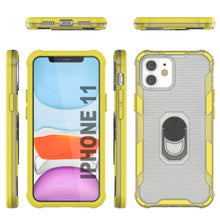 Charger l&#39;image dans la galerie, Coque pour iPhone 11 de PunkCase [Série Magnetix 2.0] Coque transparente en TPU de protection avec béquille [Jaune]
