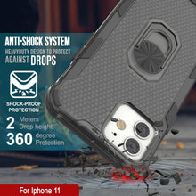 Charger l&#39;image dans la galerie, PunkCase pour iPhone 11 [Série Magnetix 2.0] Étui transparent en TPU de protection avec béquille [Noir]
