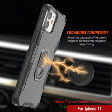 Charger l&#39;image dans la galerie, PunkCase pour iPhone 11 [Série Magnetix 2.0] Étui transparent en TPU de protection avec béquille [Noir]

