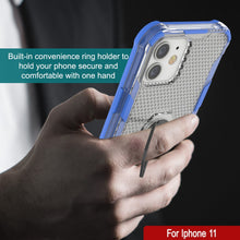 Charger l&#39;image dans la galerie, Coque PunkCase pour iPhone 11 [Série Magnetix 2.0] Housse de protection transparente en TPU avec béquille [Bleu]
