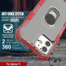 Charger l&#39;image dans la galerie, Coque PunkCase pour iPhone 11 [Série Magnetix 2.0] Housse de protection transparente en TPU avec support [Rouge]
