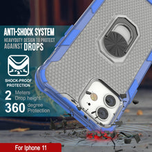 Charger l&#39;image dans la galerie, Coque PunkCase pour iPhone 11 [Série Magnetix 2.0] Housse de protection transparente en TPU avec béquille [Bleu]
