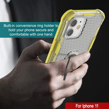 Charger l&#39;image dans la galerie, Coque pour iPhone 11 de PunkCase [Série Magnetix 2.0] Coque transparente en TPU de protection avec béquille [Jaune]
