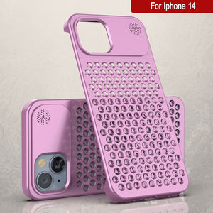 Coque PunkCase en alliage d'aluminium pour iPhone 14 [Série Fortifier Extreme], housse ultra résistante [rose].