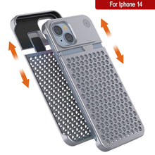 Load image into Gallery viewer, PunkCase pour iPhone 14 Coque en alliage d&#39;aluminium [Série Fortifier Extrême] Coque ultra résistante [Argent]
