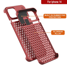 Load image into Gallery viewer, Étui PunkCase en alliage d&#39;aluminium pour iPhone 14 [Série Fortifier Extreme] Coque ultra résistante [Rouge]
