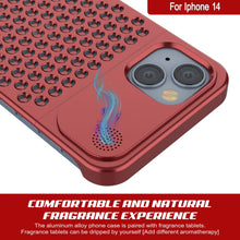 Load image into Gallery viewer, Étui PunkCase en alliage d&#39;aluminium pour iPhone 14 [Série Fortifier Extreme] Coque ultra résistante [Rouge]
