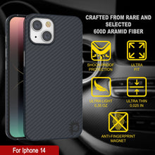 Load image into Gallery viewer, Coque en fibre de carbone Punkcase pour iPhone 14 [Série AramidShield] Ultra fine et légère en Kevlar
