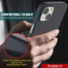 Load image into Gallery viewer, Coque en fibre de carbone Punkcase pour iPhone 14 [Série AramidShield] Ultra fine et légère en Kevlar
