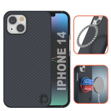 Load image into Gallery viewer, Étui Punkcase pour iPhone 14 en fibre de carbone [série Aramid MagShield] Ultra fin et léger
