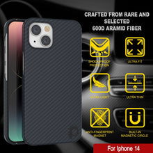 Load image into Gallery viewer, Étui Punkcase pour iPhone 14 en fibre de carbone [série Aramid MagShield] Ultra fin et léger
