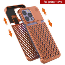 Load image into Gallery viewer, Coque PunkCase en alliage d&#39;aluminium pour iPhone 14 Pro [Série Fortifier Extreme] Couverture ultra résistante [Orange]
