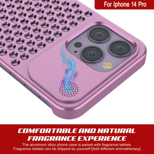 Housse en alliage d'aluminium PunkCase pour iPhone 14 Pro [Série Fortifier Extrême] Coque ultra résistante [Rose]