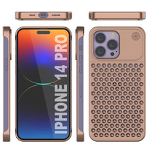 Load image into Gallery viewer, PunkCase pour iPhone 14 Pro Coque en alliage d&#39;aluminium [Série Fortifier Extreme] Housse ultra résistante [Bronze]
