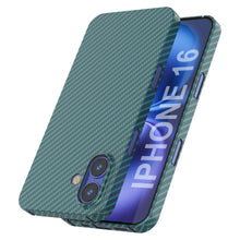 Charger l&#39;image dans la galerie, Coque en fibre de carbone Punkcase pour iPhone 16 [Série AramidShield] Kevlar ultra fin et léger [Teal]
