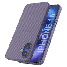 Load image into Gallery viewer, Coque en fibre de carbone Punkcase pour iPhone 16 [Série AramidShield] Kevlar ultra fin et léger [Lilas]
