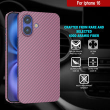 Load image into Gallery viewer, Coque en fibre de carbone Punkcase pour iPhone 16 [Série AramidShield] Kevlar ultra fin et léger [Rose]
