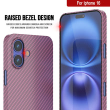 Load image into Gallery viewer, Coque en fibre de carbone Punkcase pour iPhone 16 [Série AramidShield] Kevlar ultra fin et léger [Rose]
