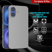 Load image into Gallery viewer, Coque en fibre de carbone Punkcase pour iPhone 16 Plus [Série AramidShield] Kevlar ultra fin et léger [Blanc]
