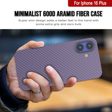 Load image into Gallery viewer, Coque en fibre de carbone Punkcase pour iPhone 16 Plus [Série AramidShield] Kevlar ultra fin et léger [Lilas]
