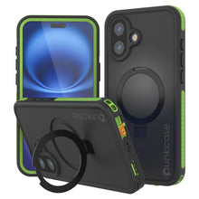 Load image into Gallery viewer, Coque étanche pour iPhone 16 Plus [Série Kickstud 2.0] Coque de protection IP68 avec protecteur d&#39;écran et béquille [Vert]
