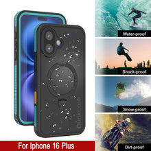 Load image into Gallery viewer, Coque étanche pour iPhone 16 Plus [Série Kickstud 2.0] Coque de protection IP68 avec protecteur d&#39;écran et béquille [Bleu sarcelle]
