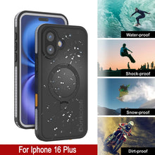 Load image into Gallery viewer, Coque étanche pour iPhone 16 Plus [Série Kickstud 2.0] Coque de protection IP68 avec protecteur d&#39;écran et béquille [Blanc]
