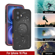 Load image into Gallery viewer, Coque étanche pour iPhone 16 Plus [Série Kickstud 2.0] Coque de protection IP68 avec protecteur d&#39;écran et béquille [Rose]
