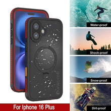 Load image into Gallery viewer, Coque étanche pour iPhone 16 Plus [Série Kickstud 2.0] Coque de protection IP68 avec protecteur d&#39;écran et béquille [Rouge]
