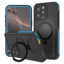 Load image into Gallery viewer, Coque étanche pour iPhone 16 Pro Max [Série Kickstud 2.0] Coque de protection IP68 avec protecteur d&#39;écran et béquille [Bleu]
