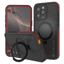 Load image into Gallery viewer, Coque étanche pour iPhone 16 Pro Max [Série Kickstud 2.0] Coque de protection IP68 avec protecteur d&#39;écran et béquille [Rouge]
