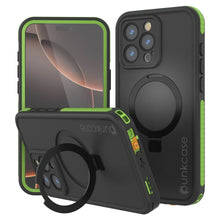 Load image into Gallery viewer, Coque étanche pour iPhone 16 Pro Max [Série Kickstud 2.0] Coque de protection IP68 avec protecteur d&#39;écran et béquille [Vert]
