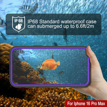 Load image into Gallery viewer, Coque étanche pour iPhone 16 Pro Max [Série Kickstud 2.0] Coque de protection IP68 avec protecteur d&#39;écran et béquille [Violet]
