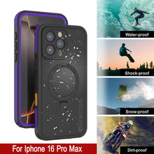 Load image into Gallery viewer, Coque étanche pour iPhone 16 Pro Max [Série Kickstud 2.0] Coque de protection IP68 avec protecteur d&#39;écran et béquille [Violet]
