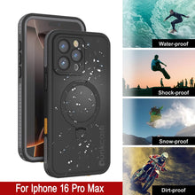 Load image into Gallery viewer, Coque étanche pour iPhone 16 Pro Max [Série Kickstud 2.0] Coque de protection IP68 avec protecteur d&#39;écran et béquille [Gris]
