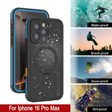 Load image into Gallery viewer, Coque étanche pour iPhone 16 Pro Max [Série Kickstud 2.0] Coque de protection IP68 avec protecteur d&#39;écran et béquille [Bleu]
