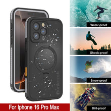 Load image into Gallery viewer, Coque étanche pour iPhone 16 Pro Max [Série Kickstud 2.0] Coque de protection IP68 avec protecteur d&#39;écran et béquille [Blanc]
