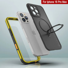 Load image into Gallery viewer, Coque étanche pour iPhone 16 Pro Max [Série Kickstud 2.0] Coque de protection IP68 avec protecteur d&#39;écran et béquille (Jaune)
