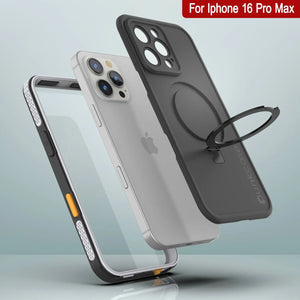 Coque étanche pour iPhone 16 Pro Max [Série Kickstud 2.0] Coque de protection IP68 avec protecteur d'écran et béquille [Blanc]