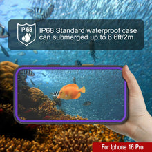 Load image into Gallery viewer, Coque étanche pour iPhone 16 Pro [Série Kickstud 2.0] Coque de protection IP68 avec protecteur d&#39;écran et béquille [Violet]
